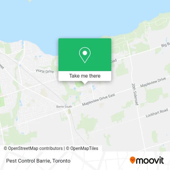 Pest Control Barrie map