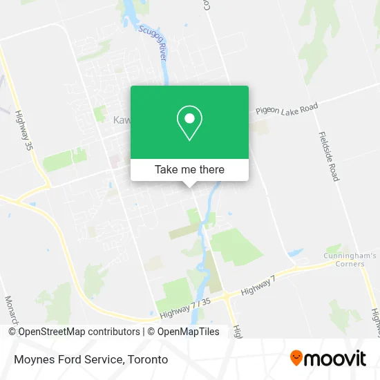 Moynes Ford Service map