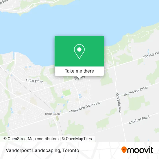 Vanderpost Landscaping map