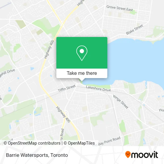 Barrie Watersports map