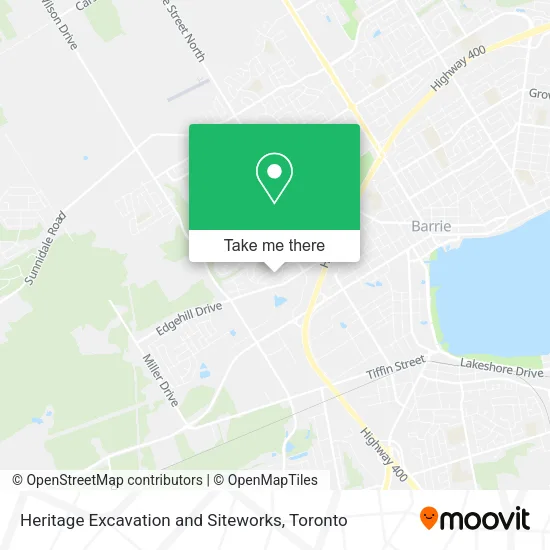 Heritage Excavation and Siteworks map