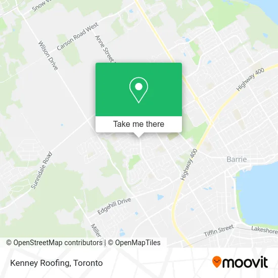 Kenney Roofing map