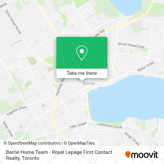 Barrie Home Team - Royal Lepage First Contact Realty map