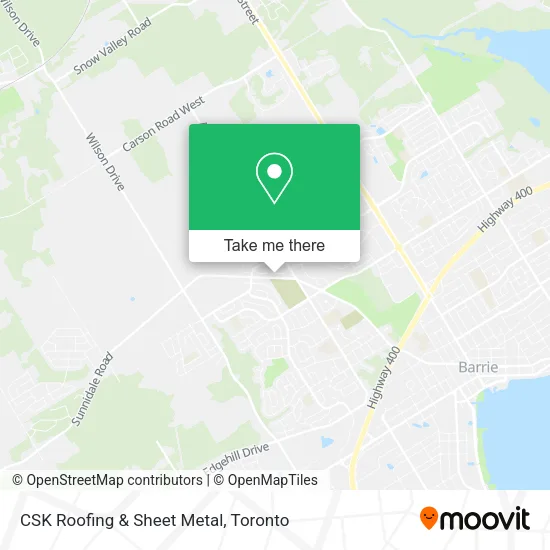 CSK Roofing & Sheet Metal map