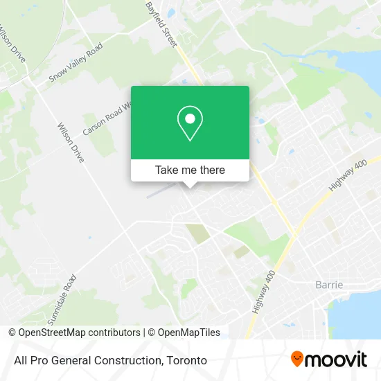 All Pro General Construction map