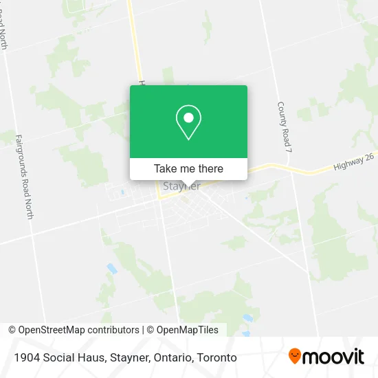 1904 Social Haus, Stayner, Ontario map