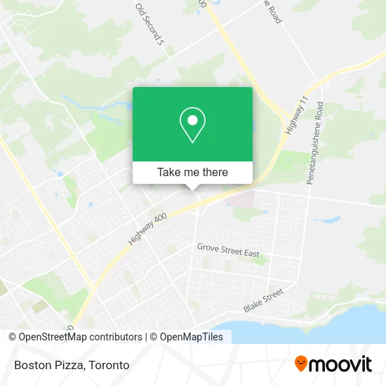 Boston Pizza map