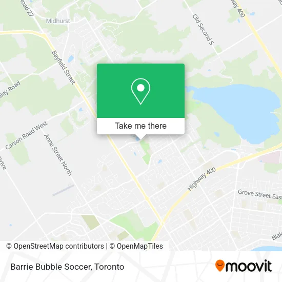 Barrie Bubble Soccer map