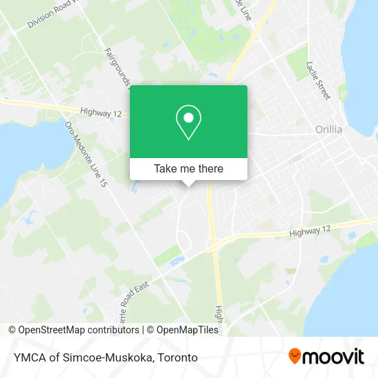 YMCA of Simcoe-Muskoka map