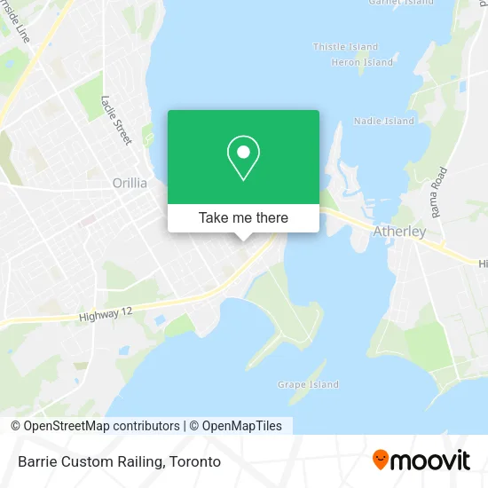 Barrie Custom Railing map