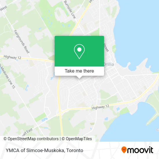 YMCA of Simcoe-Muskoka map