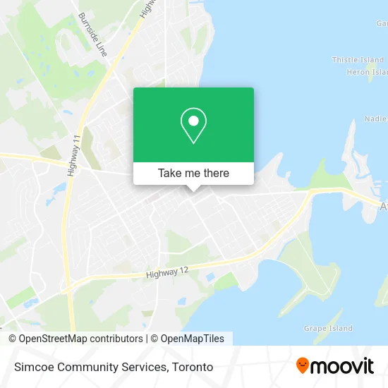 Simcoe Community Services map