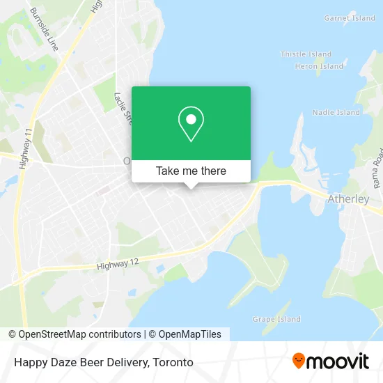 Happy Daze Beer Delivery map