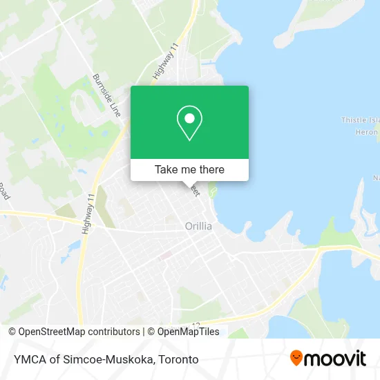 YMCA of Simcoe-Muskoka map