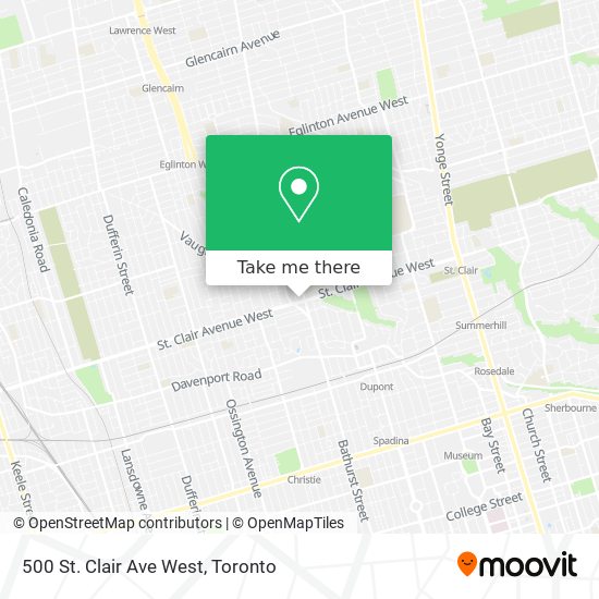 500 St. Clair Ave West map