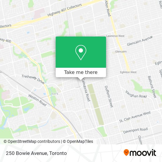 250 Bowie Avenue map