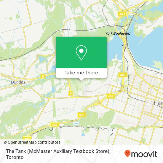 The Tank (McMaster Auxiliary Textbook Store) map
