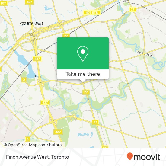 Finch Avenue West map