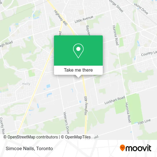 Simcoe Nails map
