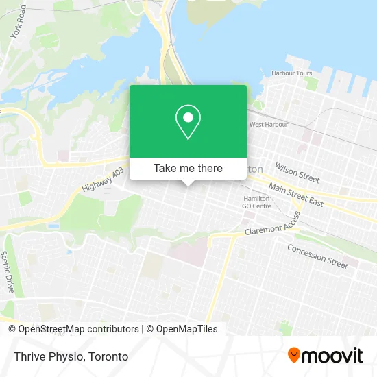 Thrive Physio map