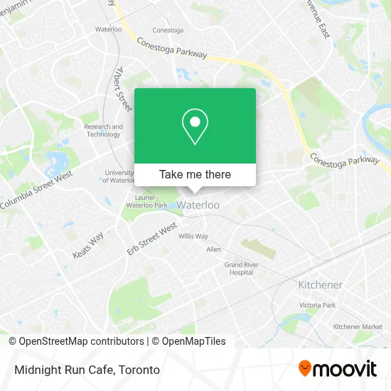 Midnight Run Cafe map