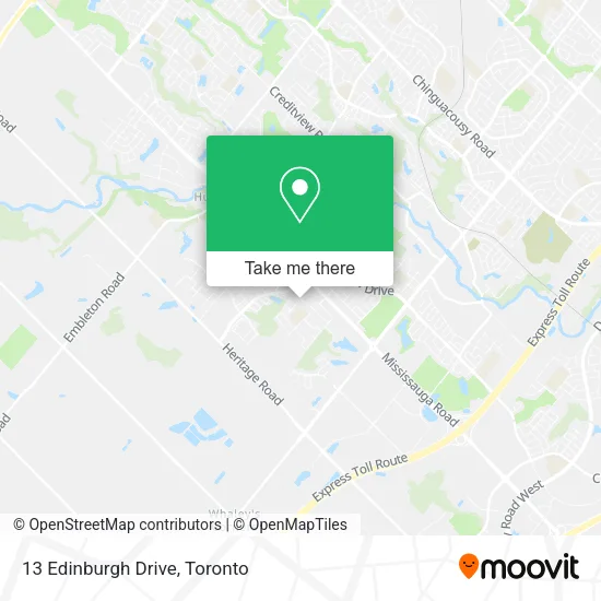 13 Edinburgh Drive map