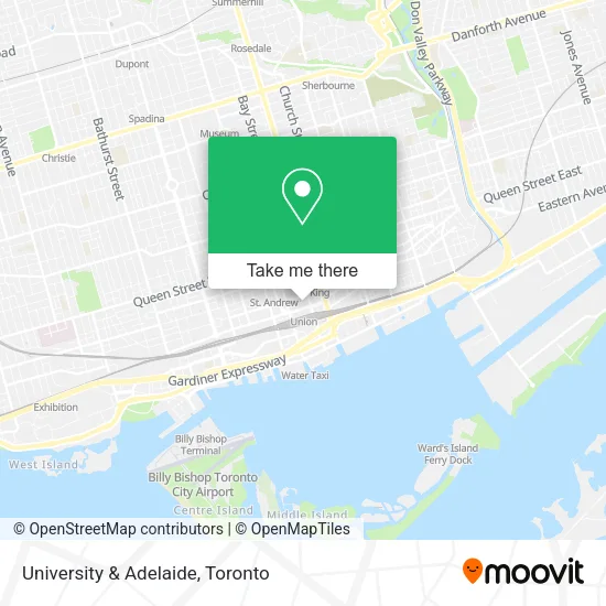 University & Adelaide map