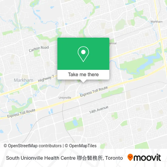 South Unionville Health Centre 聯合醫務所 map