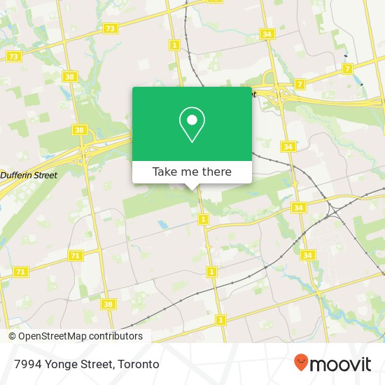 7994 Yonge Street map