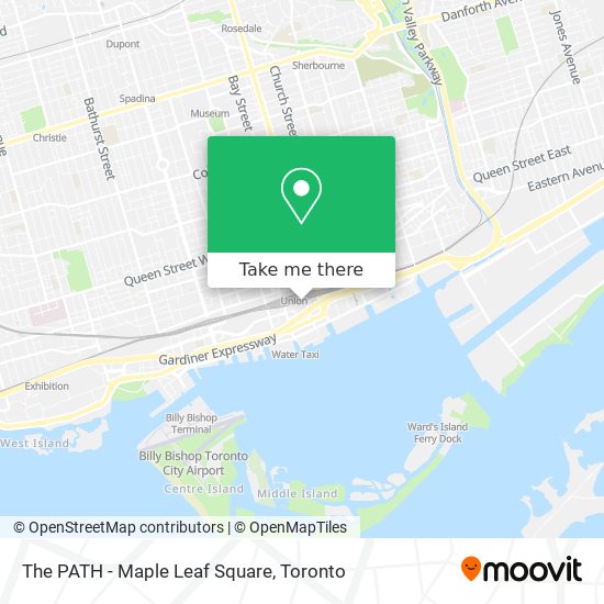 The PATH - Maple Leaf Square map