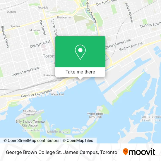 George Brown College St. James Campus map