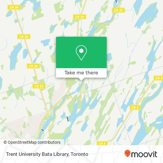 Trent University Bata Library map