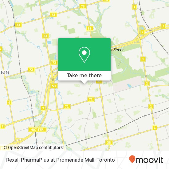 Rexall PharmaPlus at Promenade Mall map