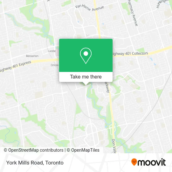 York Mills Road map
