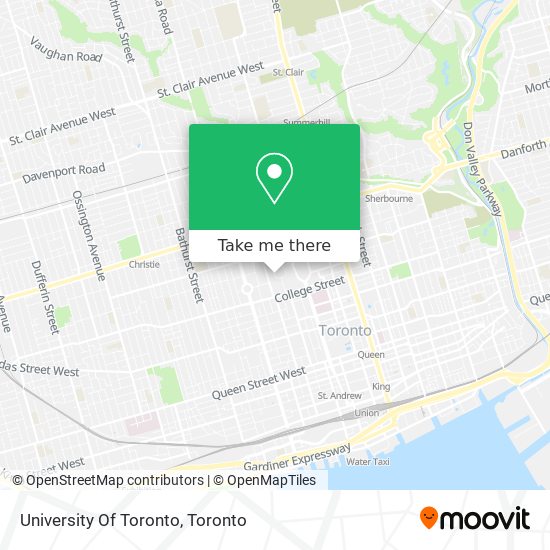 University Of Toronto map