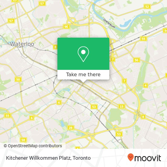 Kitchener Willkommen Platz map