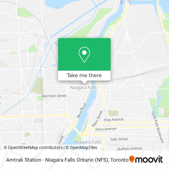Amtrak Station - Niagara Falls Ontario (NFS) map