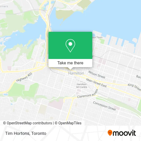 Tim Hortons map