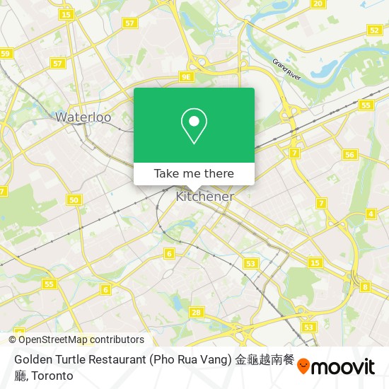 Golden Turtle Restaurant (Pho Rua Vang) 金龜越南餐廳 map