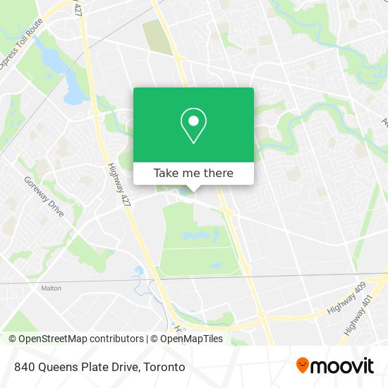 840 Queens Plate Drive map