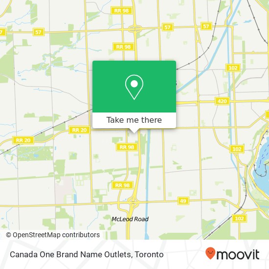 Canada One Brand Name Outlets plan