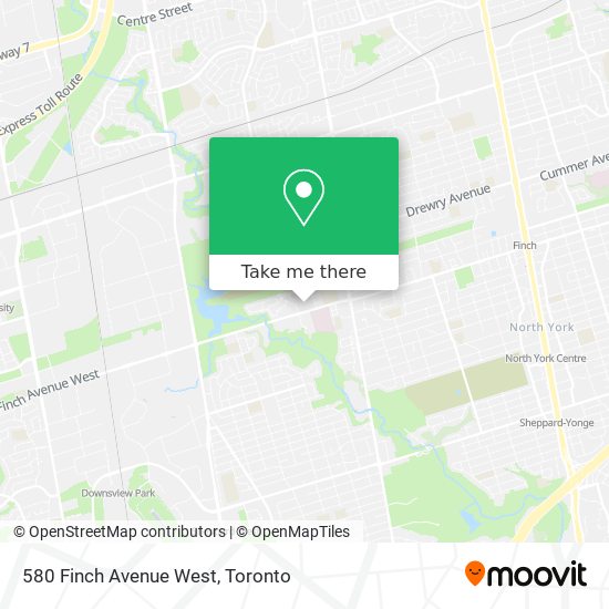 580 Finch Avenue West map