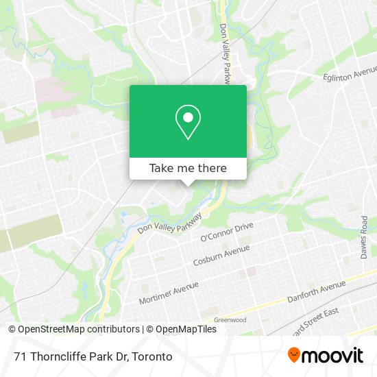 71 Thorncliffe Park Dr map