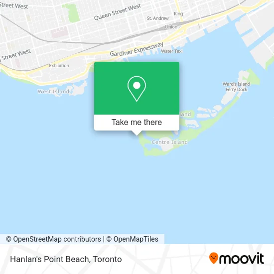 Hanlan's Point Beach map