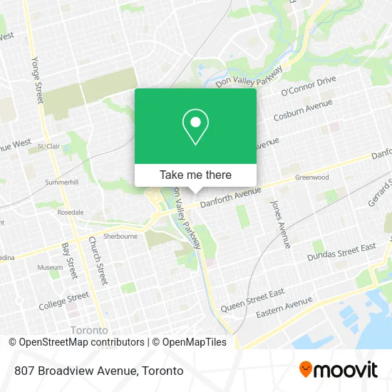 807 Broadview Avenue map