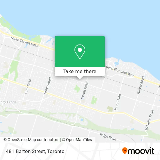 481 Barton Street map