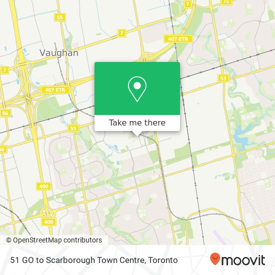 51 GO to Scarborough Town Centre map