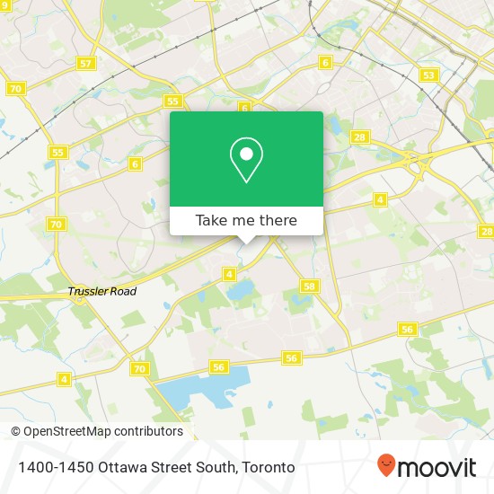 1400-1450 Ottawa Street South map