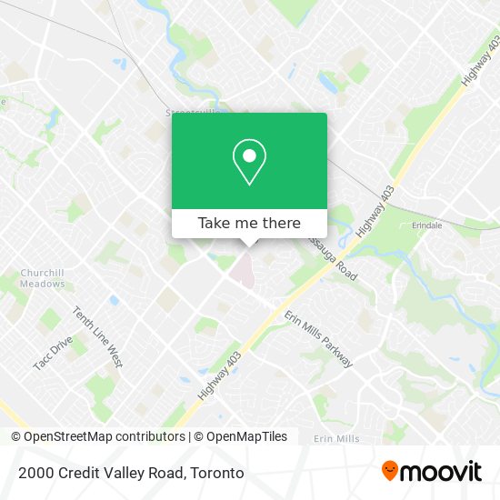2000 Credit Valley Road map