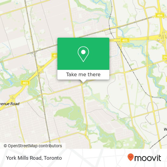 York Mills Road map